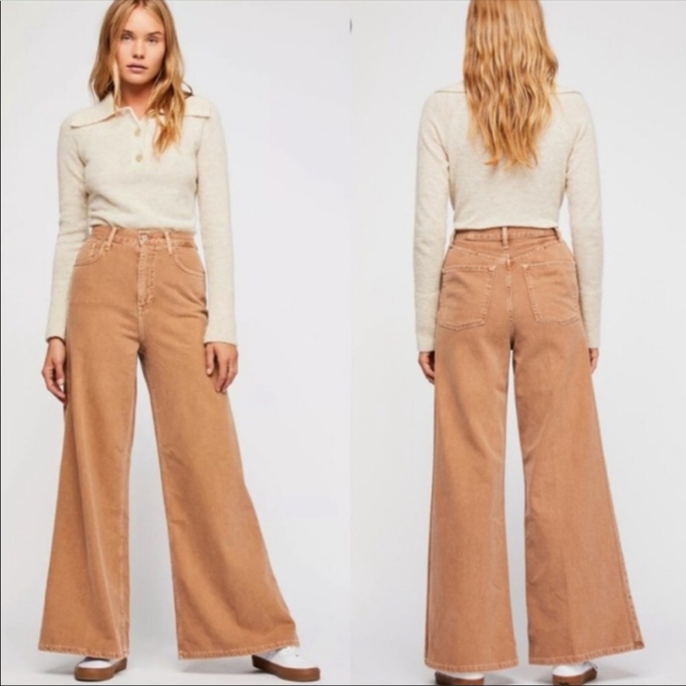 NWT Free People Super High Wide Leg Pant
